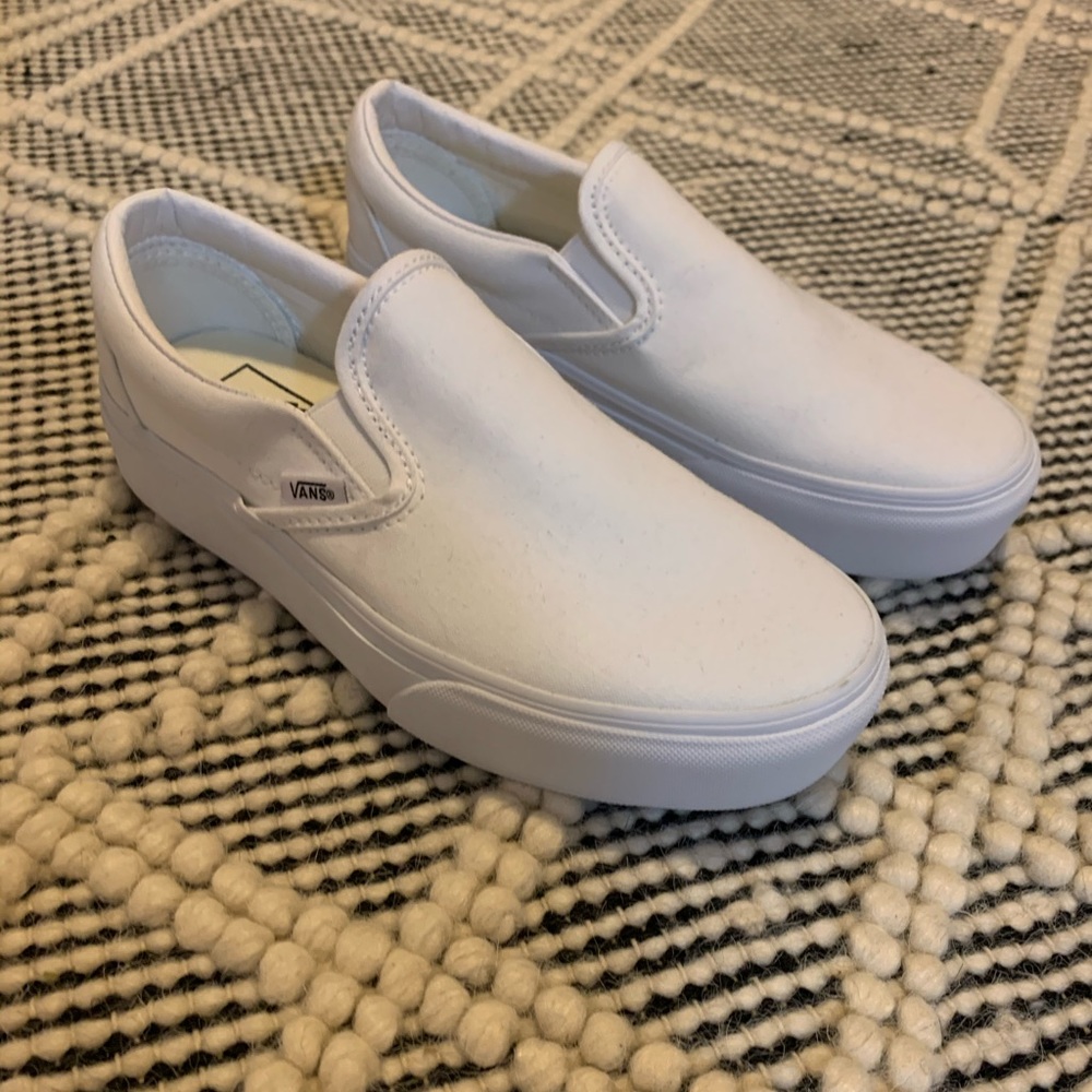 NEW White platform vans